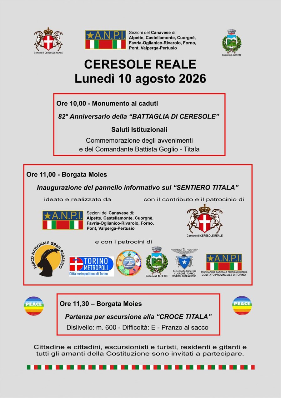 82° Anniversario della Battaglia di Ceresole Reale